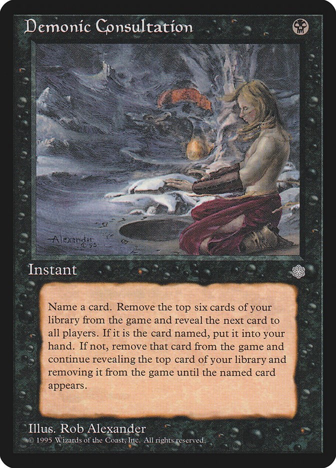 MTG Ice Age 1995 - Instant Demonic Consultation Magic the Gathering Card 