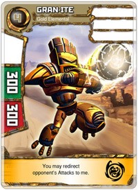 Gran-ite - Gold Elemental - Redakai Base Set - Redakai