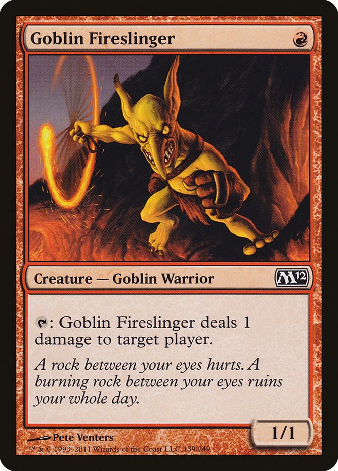 Goblin Fireslinger - Magic 2012 (M12) - Magic: The Gathering