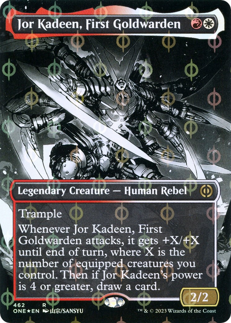 Jor Kadeen, First Goldwarden (Borderless) (Step-and-Compleat Foil)