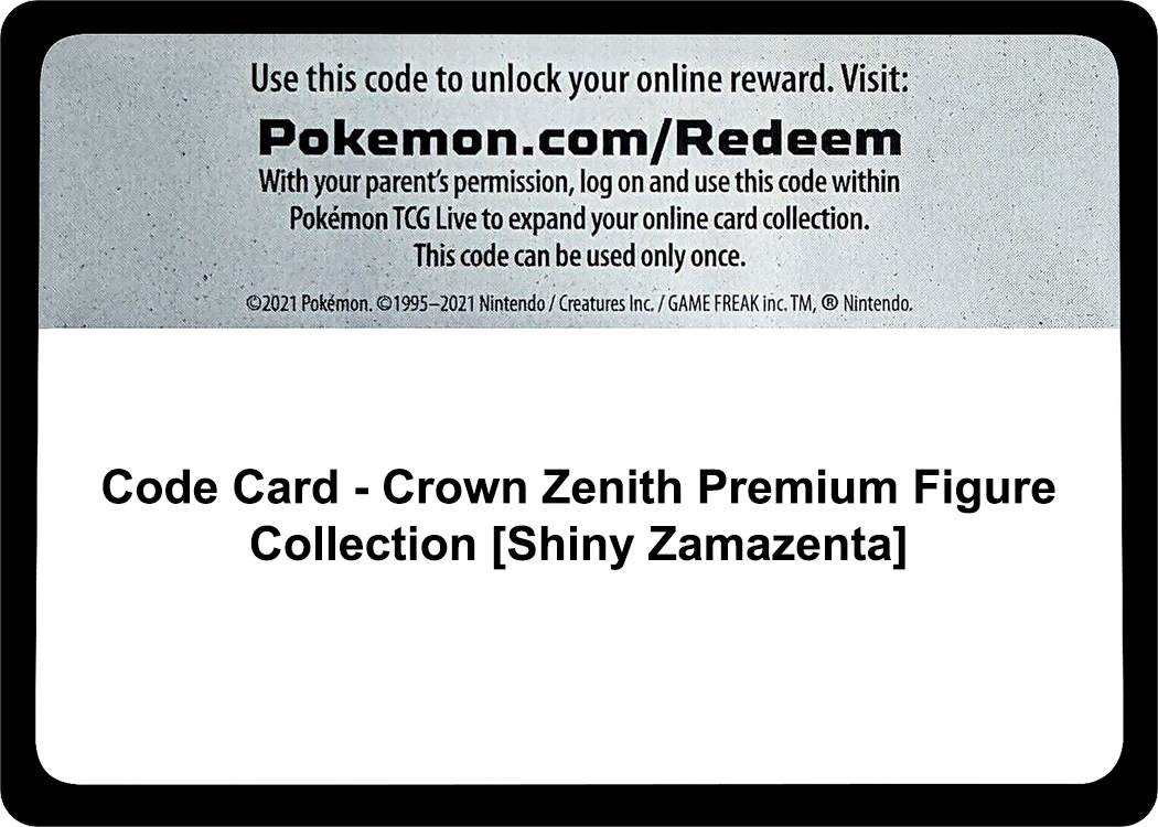 Shiny Zamazenta Premium Collection - Pokemon TCG Codes