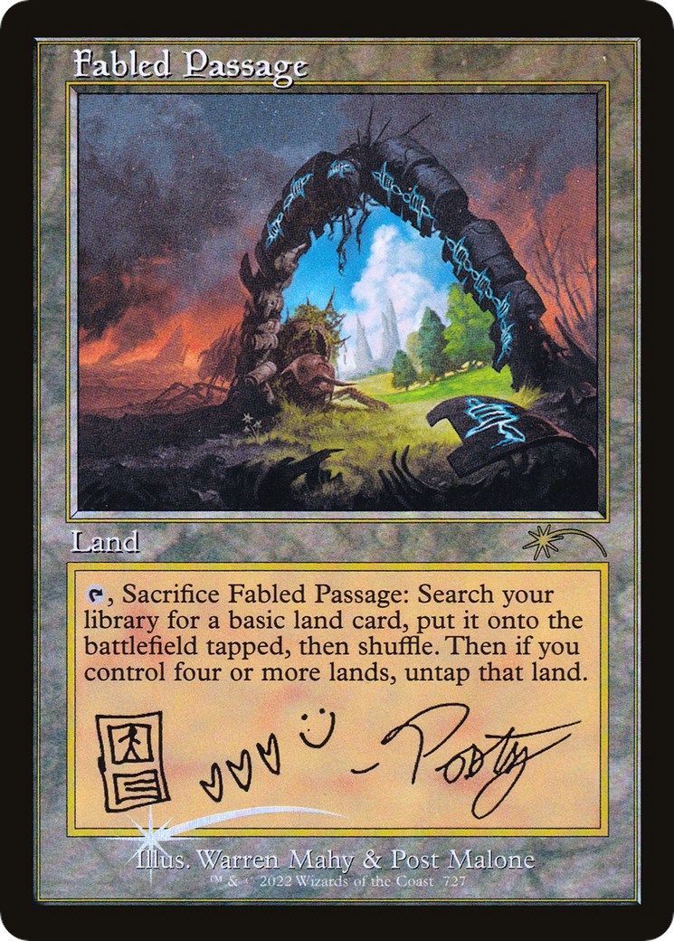 Fabled Passage Post Malone Secret Lair Drop Series Magic The Gathering