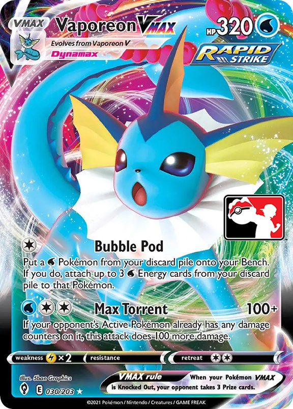 Vaporeon VMAX card artwork