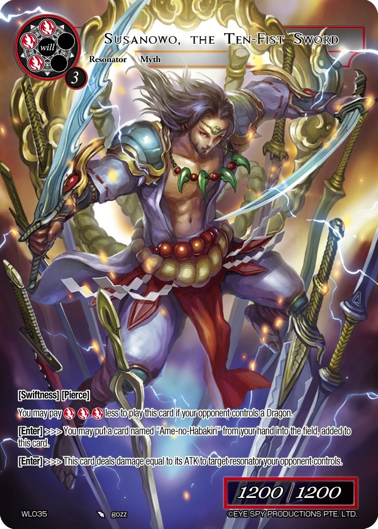 Susanowo, the TenFist Sword Promo Cards Force of Will