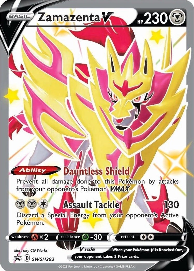 Zamazenta V Shiny SWSH SWSH Sword Shield Promo Cards Pokemon