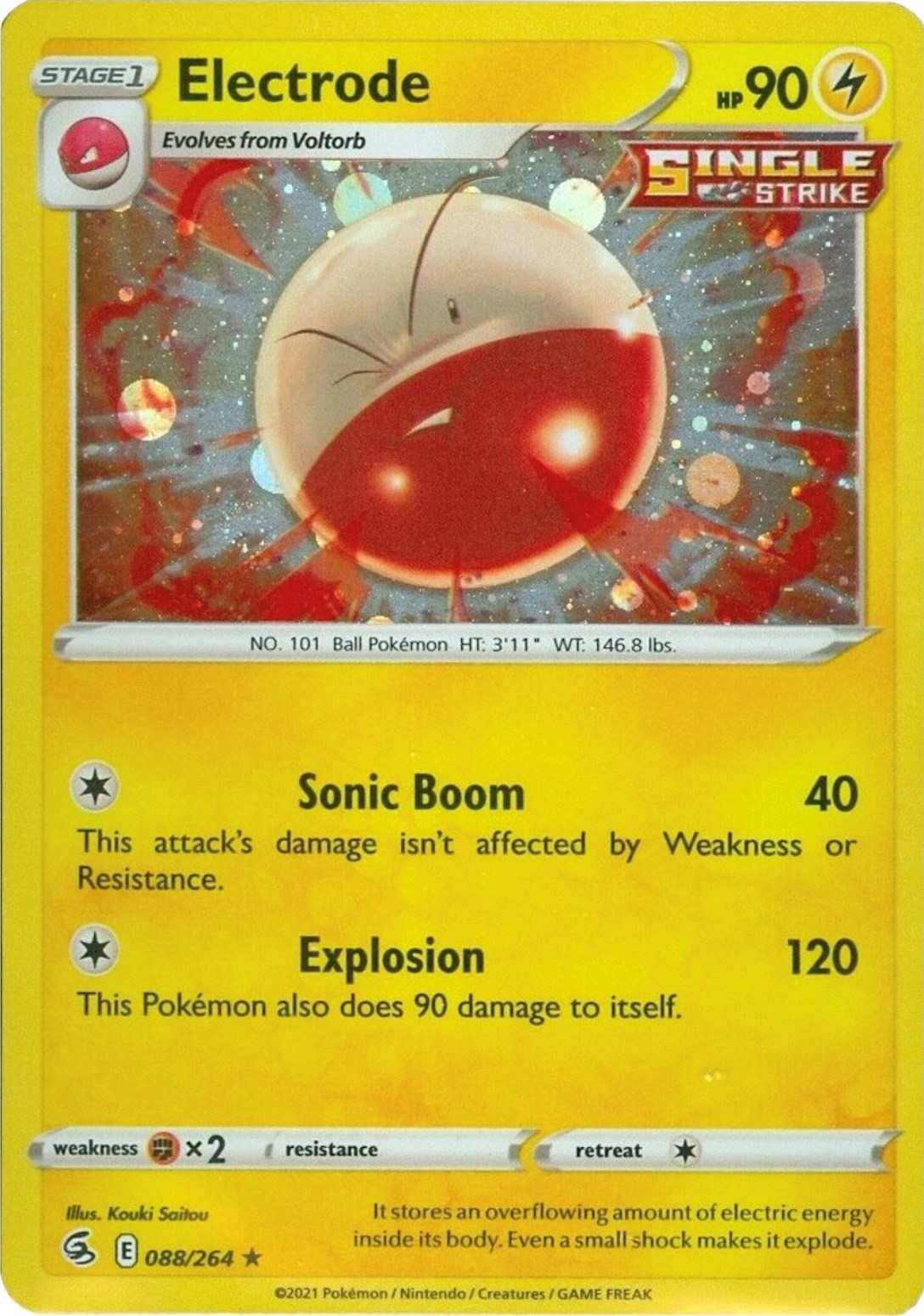  Electrode 46/185 - Vivid Voltage - Foil - Pokemon Evolution  Card Lot : Toys & Games