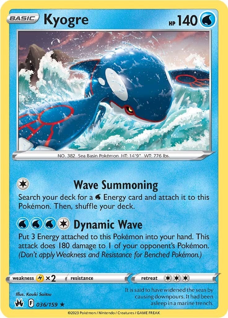 036 Carta Pokemon Kyogre EX Ingles