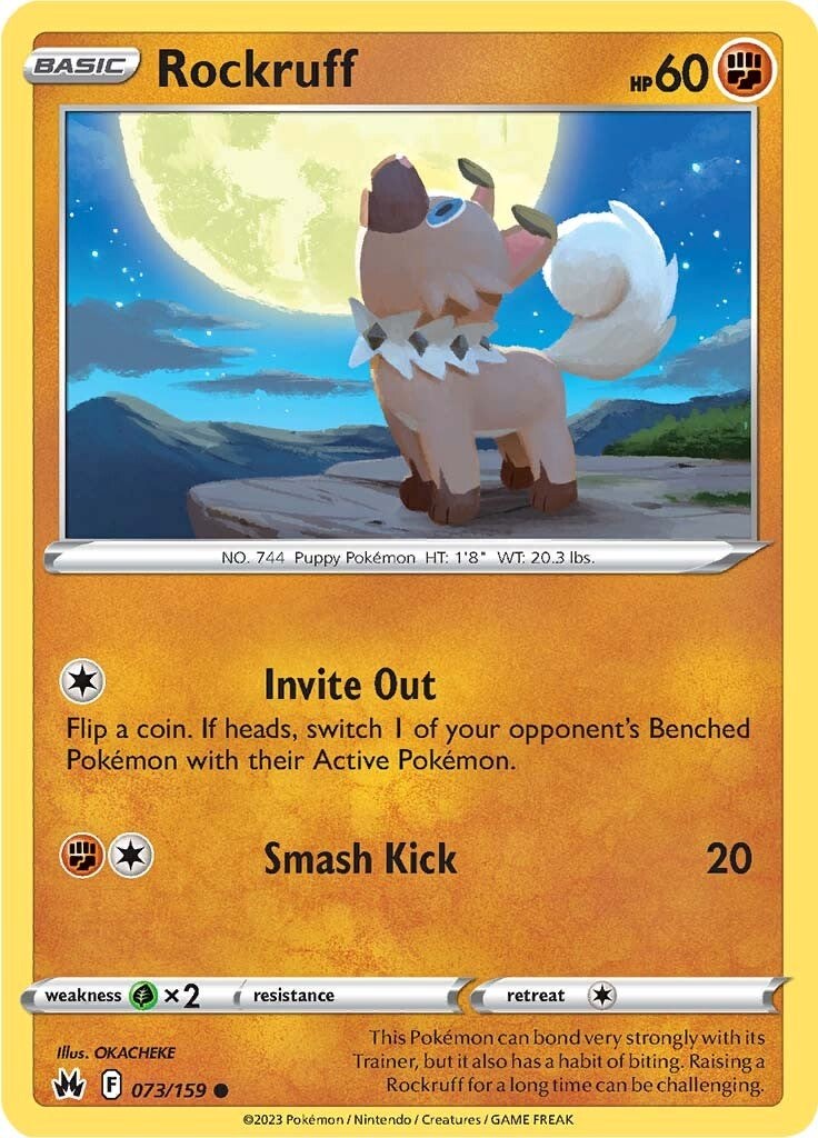 Rockruff card artwork