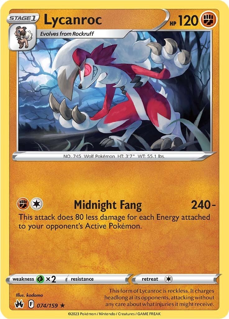 Lycanroc card artwork
