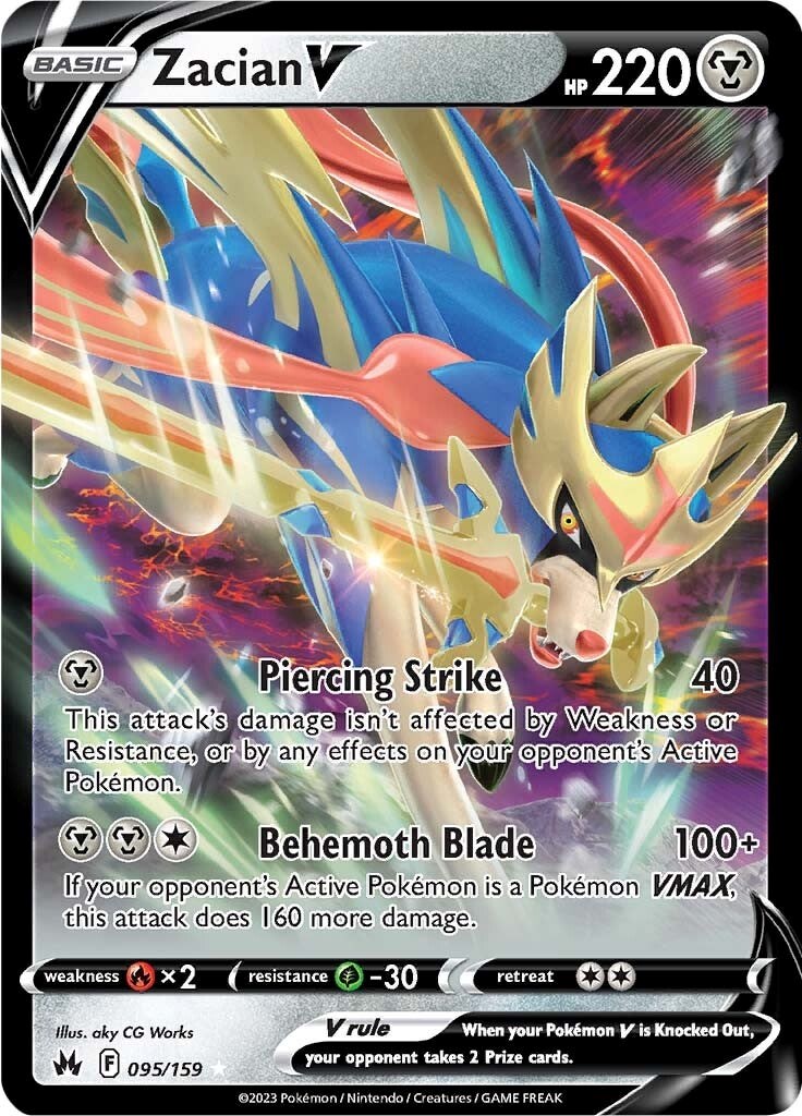 Zacian & Zamazenta - 094/159-097/159 - Crown Zenith - Pokemon Legendary  Card Set - Holo or Reverse