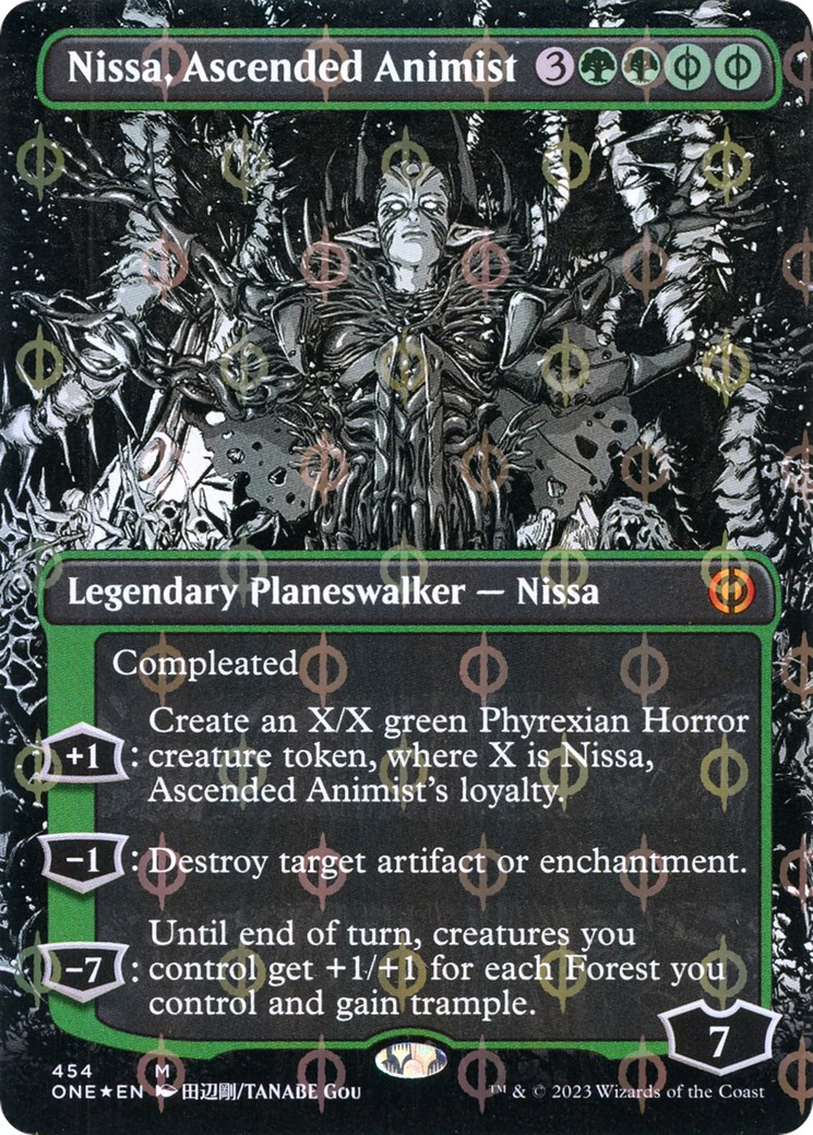 Nissa, Ascended Animist (Borderless) (Step-and-Compleat Foil)