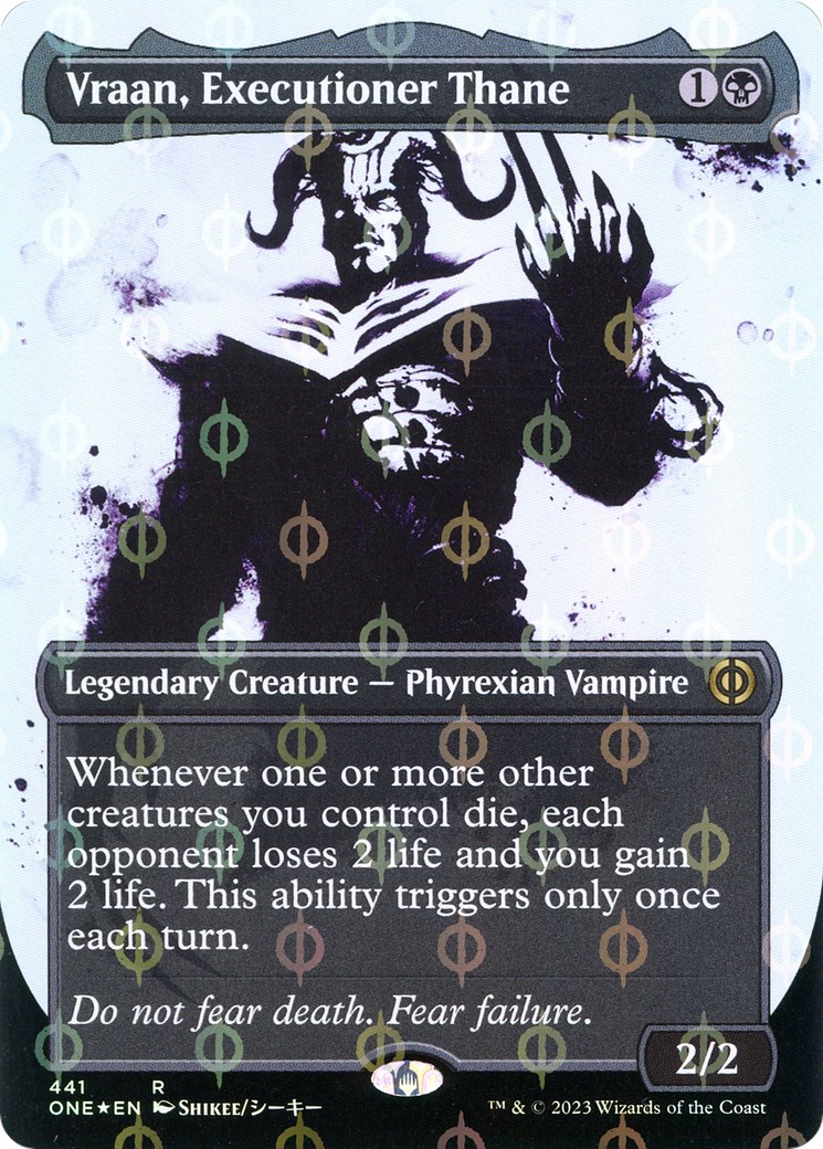 Vraan, Executioner Thane (Showcase) (Step-and-Compleat Foil) - Phyrexia ...