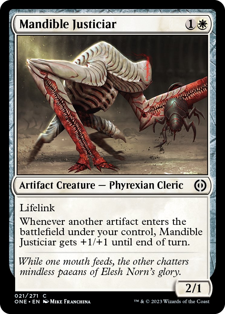 Mandible Justiciar Phyrexia All Will Be One Magic The Gathering