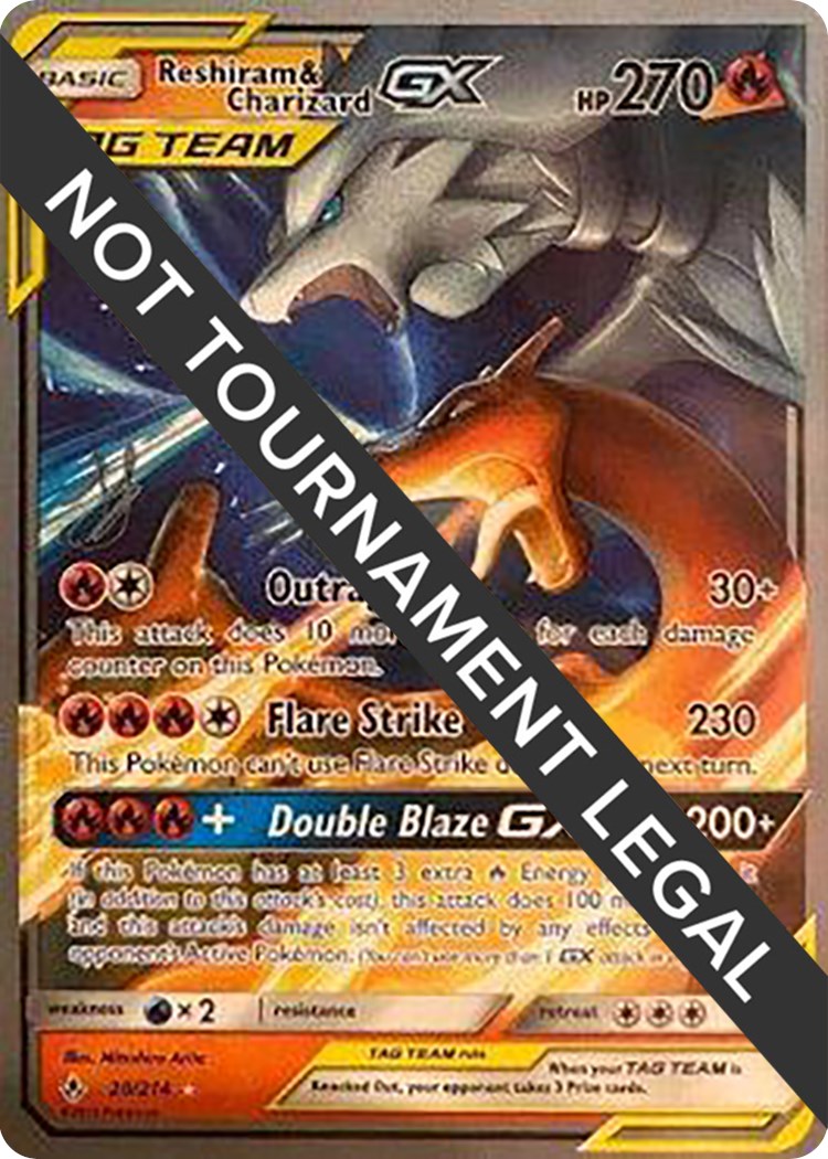 Reshiram E Charizard GX Pokémon Carta Em Português 20/214 - Deck