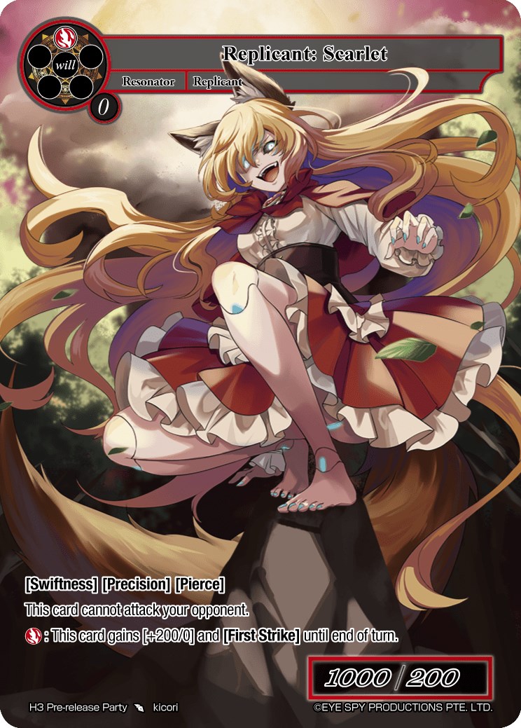 Replicant Scarlet Promo Cards Force of Will