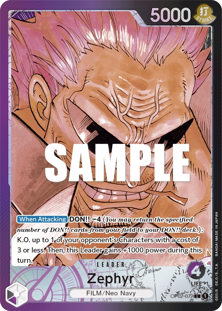 One Piece Card Game Zephyr (Z) Deck Profile (OP02 Format) Deutsch / German  