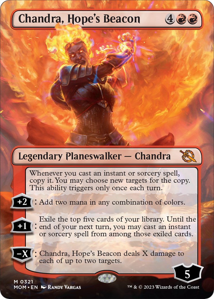 Chandra, Hope's Beacon - Foil - Borderless - Magic Singles » March