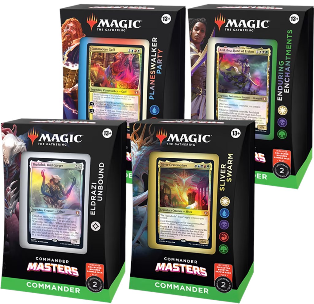 Magic the Gathering: Commander Masters Commander Deck Set (4), Card Games