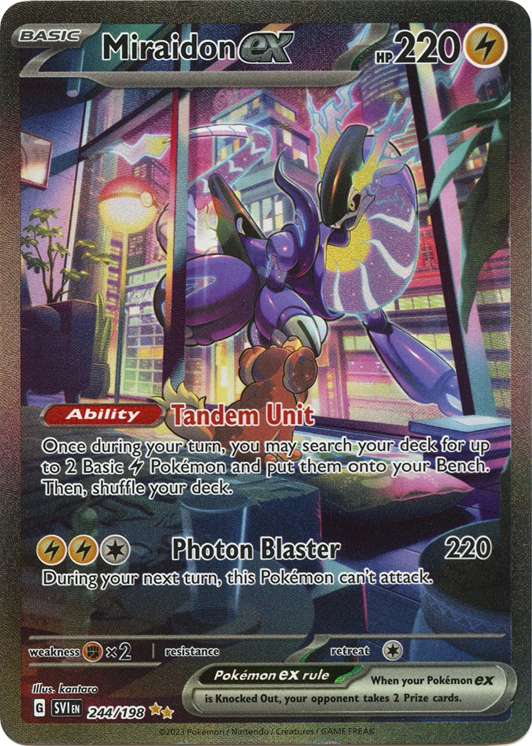 Miraidon Ex Pokemon Tcg Scarlet And Violet Gold Hyper Rare 253/198