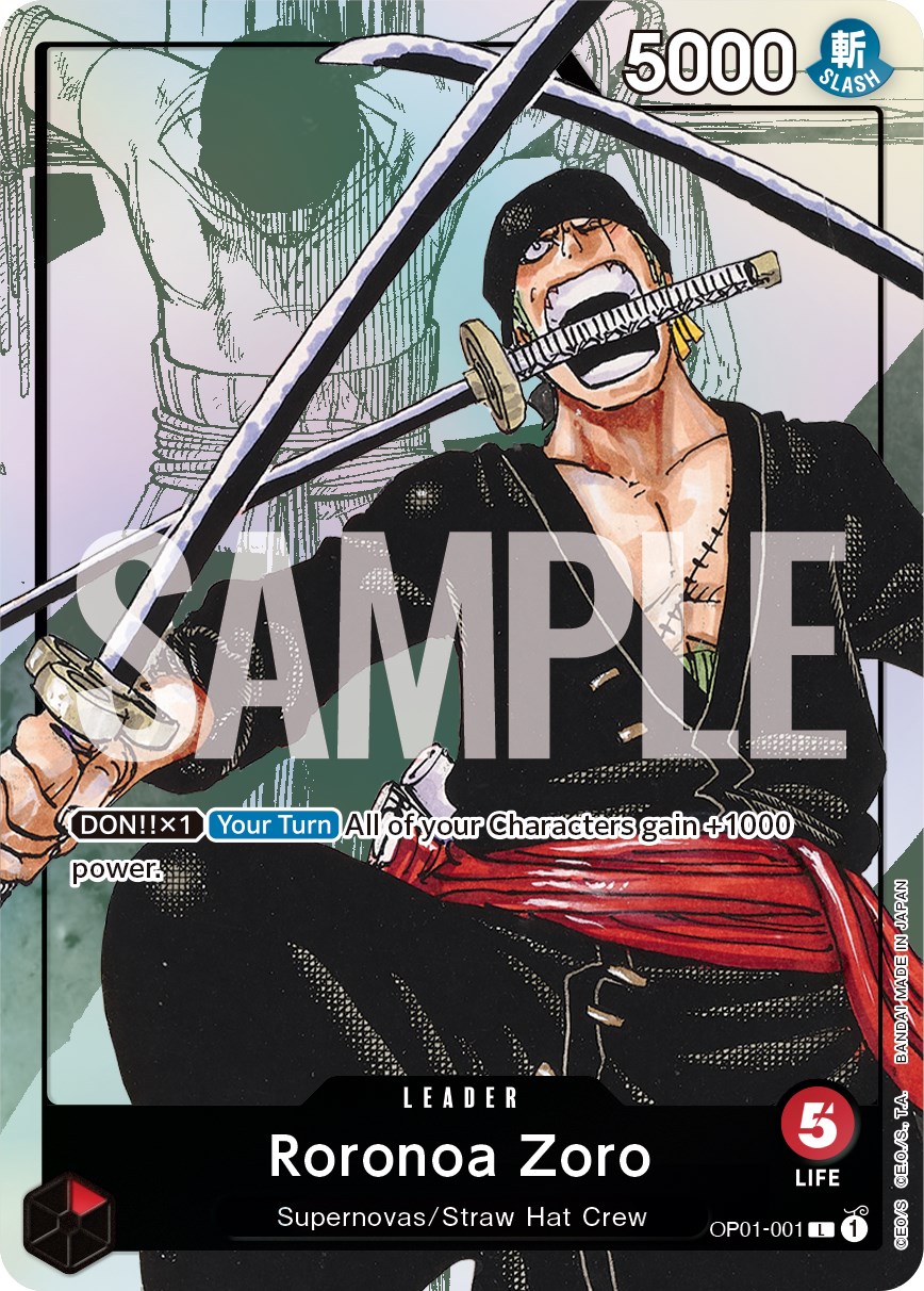 Roronoa Zoro - OP01-001 (Alternate Art) - One Piece Promotion Cards ...