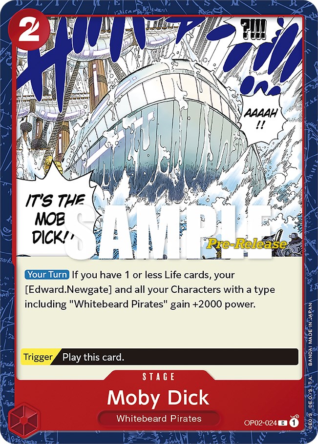 Moby Dick - Paramount War Pre-Release Cards - One Piece Card Game