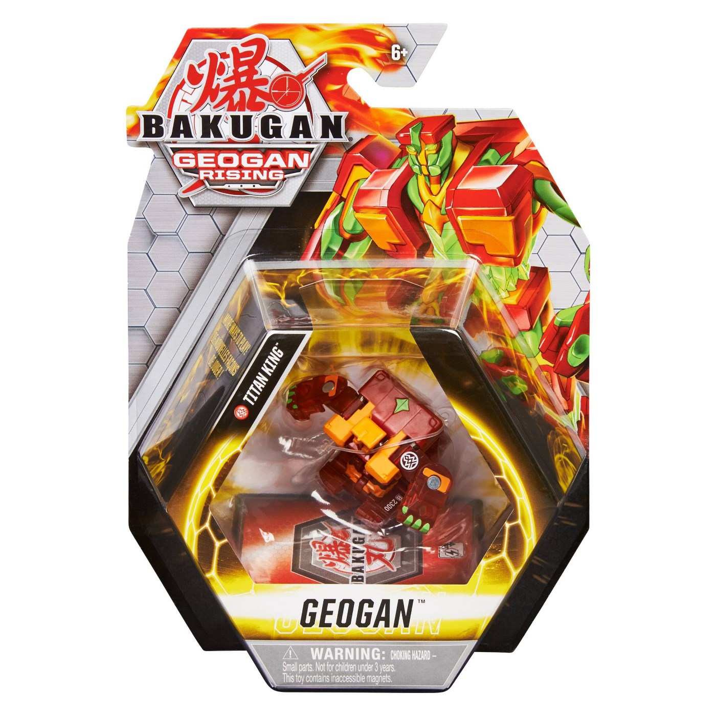 Bakugan Geogan Single Pack - Pyrus Titan King - Geogan Rising - Bakugan TCG