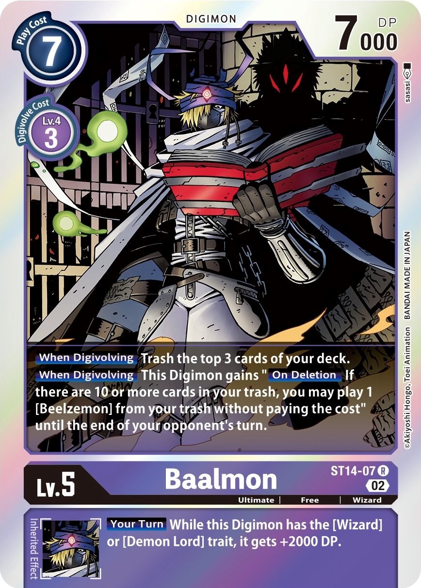 Baalmon Starter Deck 14 Beelzemon Advanced Deck Set Digimon Card Game