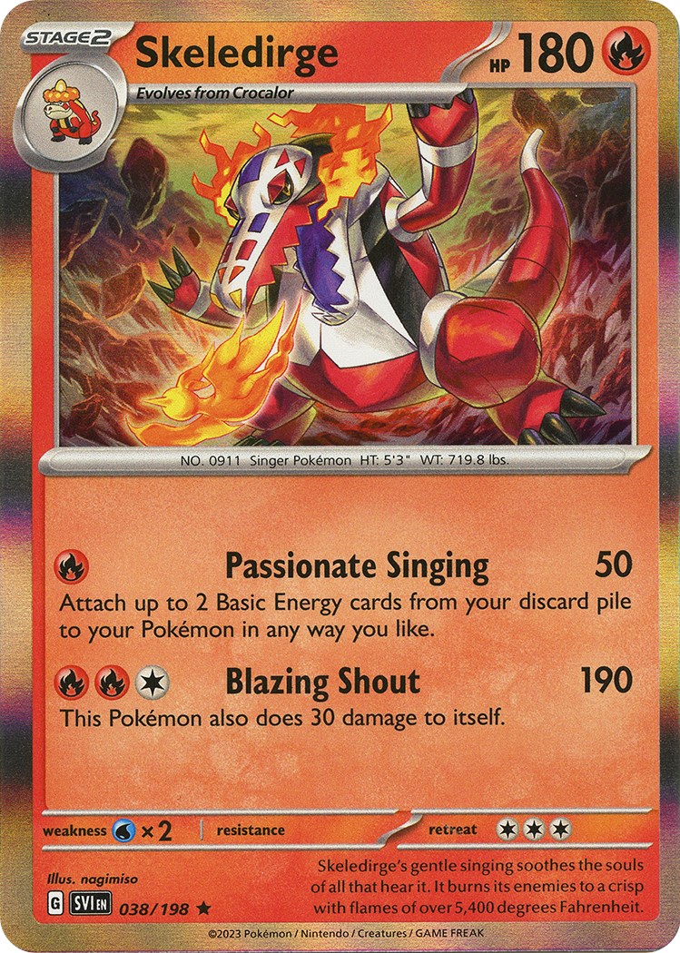 Pokemon : SV SCARLET & VIOLET KINGAMBIT 134/198 RARE HOLO REVERSE