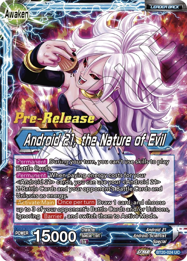 Android 21 // Android 21, the Nature of Evil - Power Absorbed Pre-Release  Cards - Dragon Ball Super: Masters