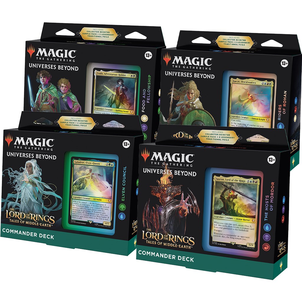 Magic the Gathering CCG: Lord of the Rings Commander Deck Carton