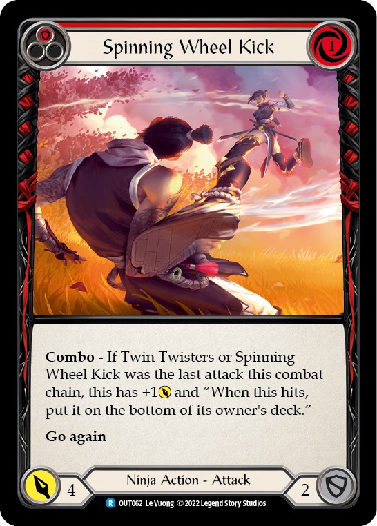 Spinning Wheel Kick (Red) Outsiders Flesh and Blood TCG