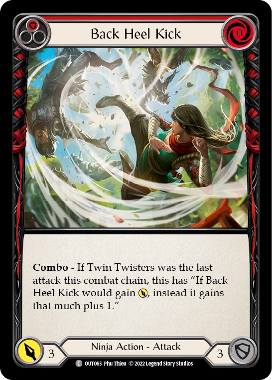 Back Heel Kick (Red) Outsiders Flesh and Blood TCG