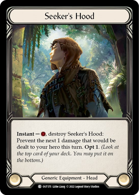 Seeker's Hood Outsiders Flesh and Blood TCG