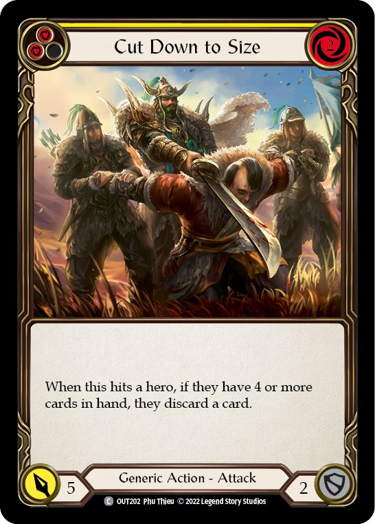 Cut Down to Size (Yellow) Outsiders Flesh and Blood TCG