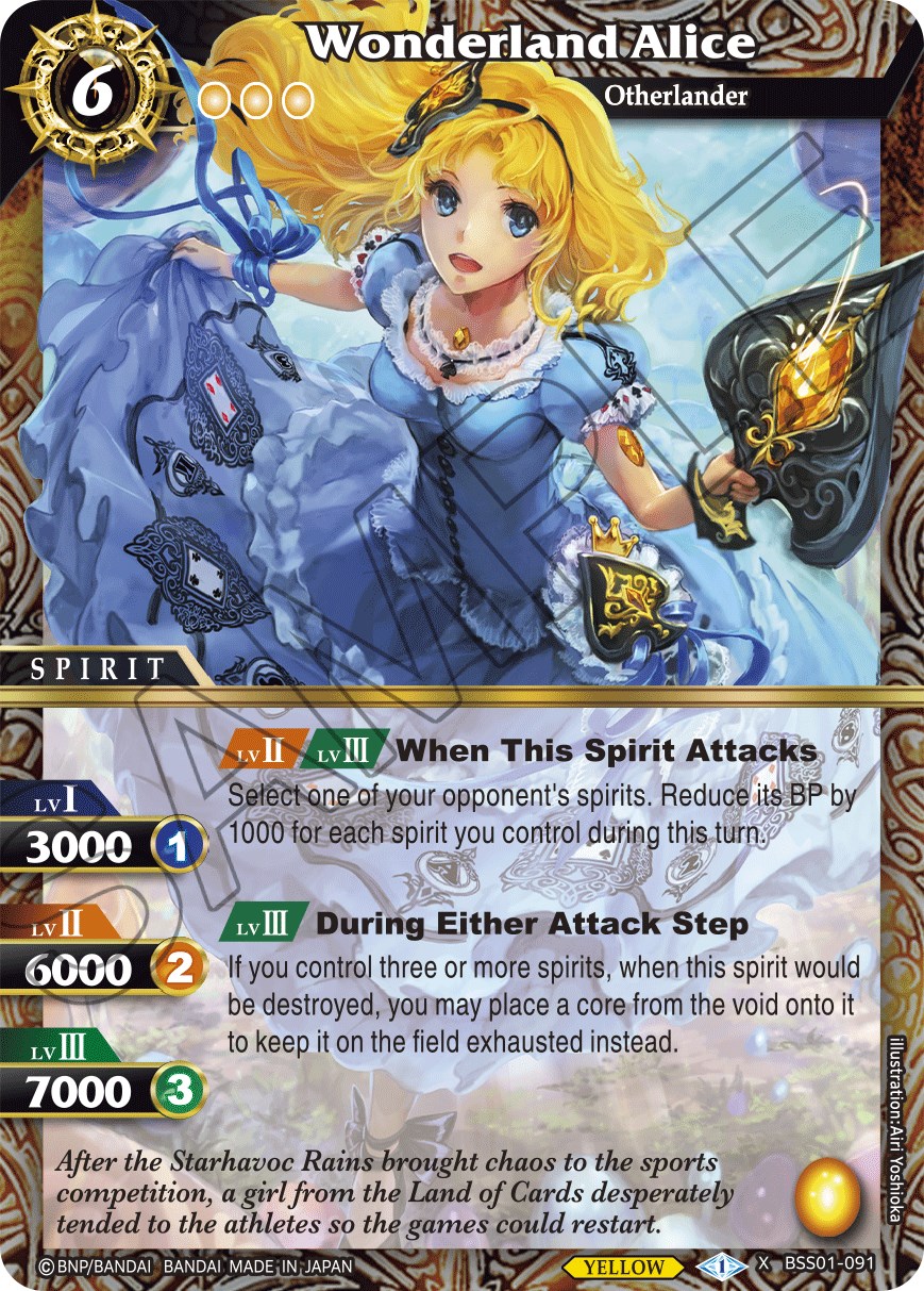 Wonderland Alice Dawn of History Battle Spirits Saga