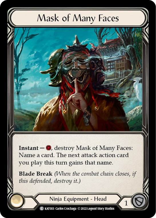Mask of Many Faces Blitz Deck Outsiders Katsu Flesh and Blood TCG