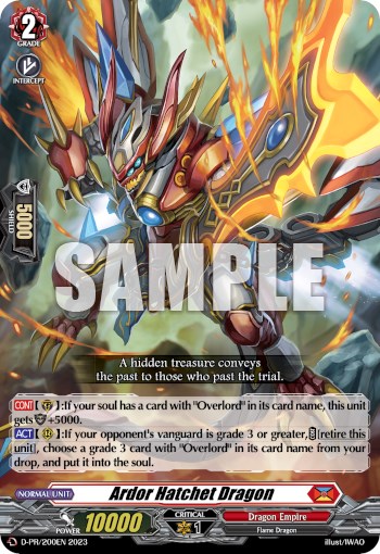 Ardor Hatchet Dragon (200) - D Promo Cards - Cardfight Vanguard