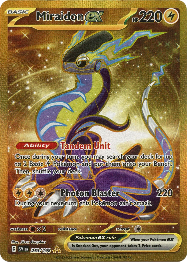 Pokemon TCG Scarlet & Violet Koraidon EX Gold Full Art Hyper Secret Rare  254/198