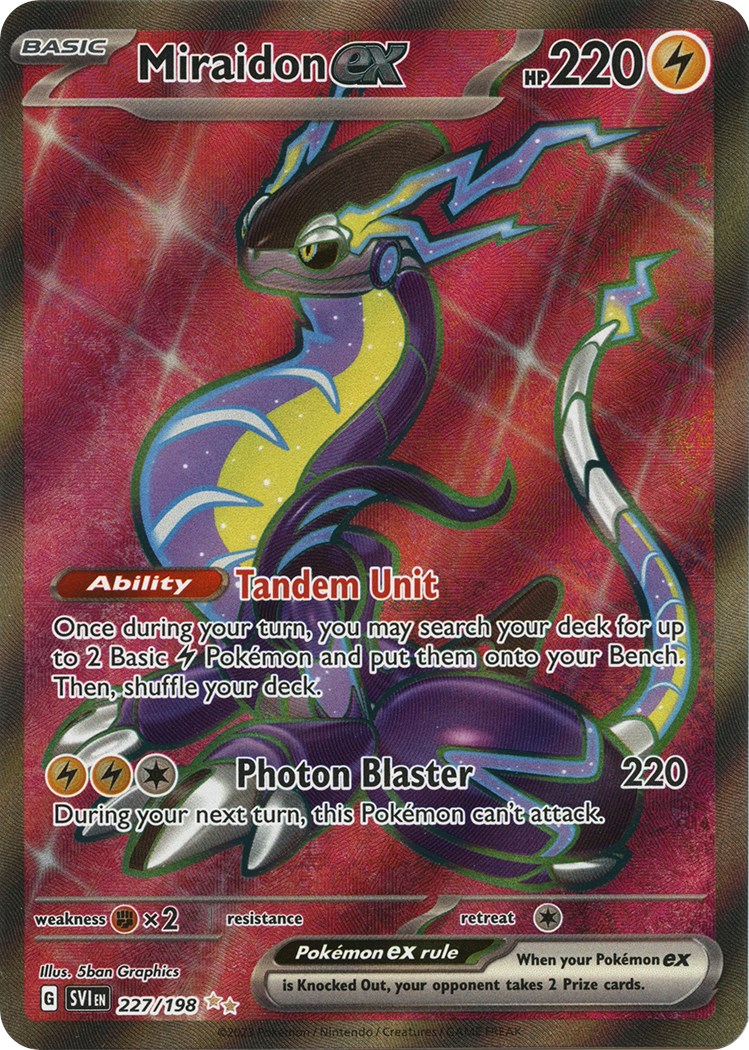 Pokemon Miraidon EX Trading Card