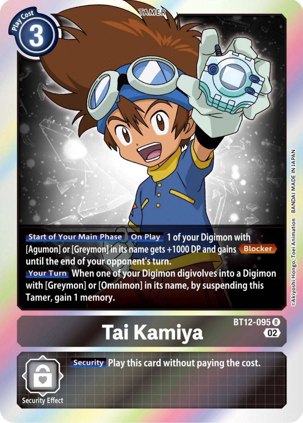 Tai Kamiya Across Time Digimon Card Game