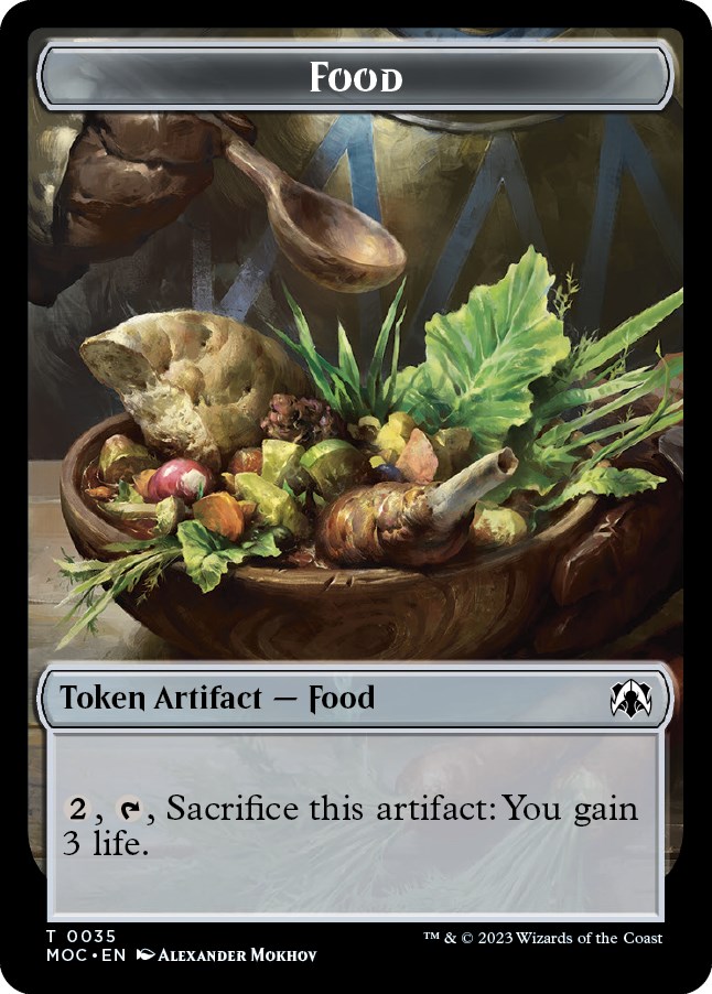 Food // Replicated Ring Doublesided Token Commander March of the