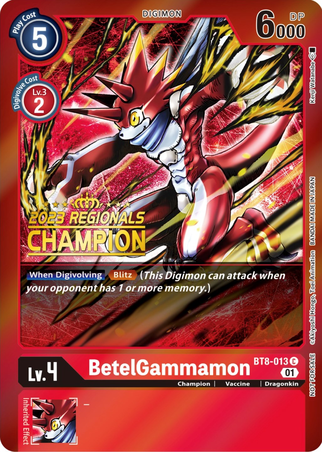 BetelGammamon (2023 Regionals Champion) New Awakening Digimon Card Game