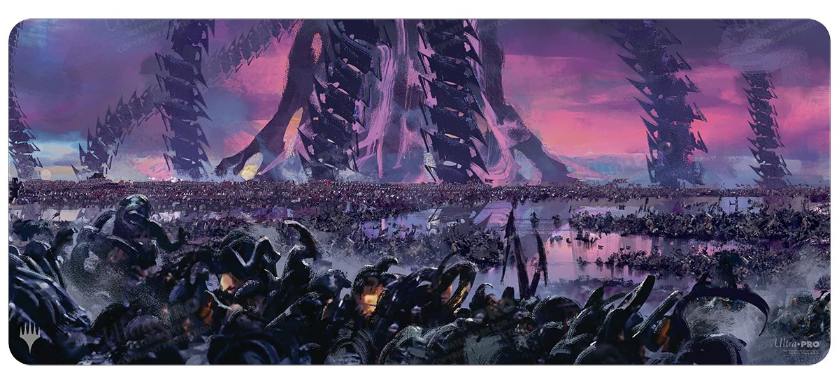 March of the Machine Realm Breaker on New Phyrexia 6ft Table Playmat