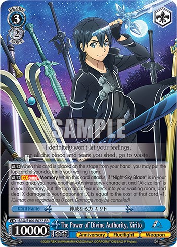 Kirito & Eugeo SAO/S71-078 R Sword Art Online WS - Weiss Schwarz Japanese