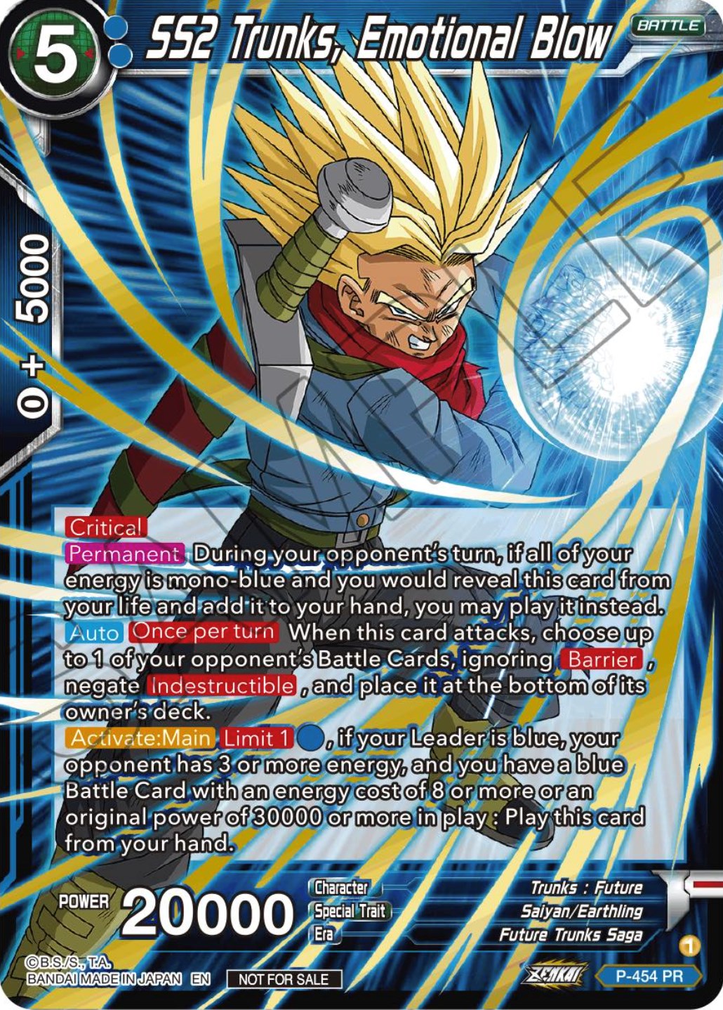 SS2 Trunks, Emotional Blow (Championship Selection Pack 2023 Vol.1
