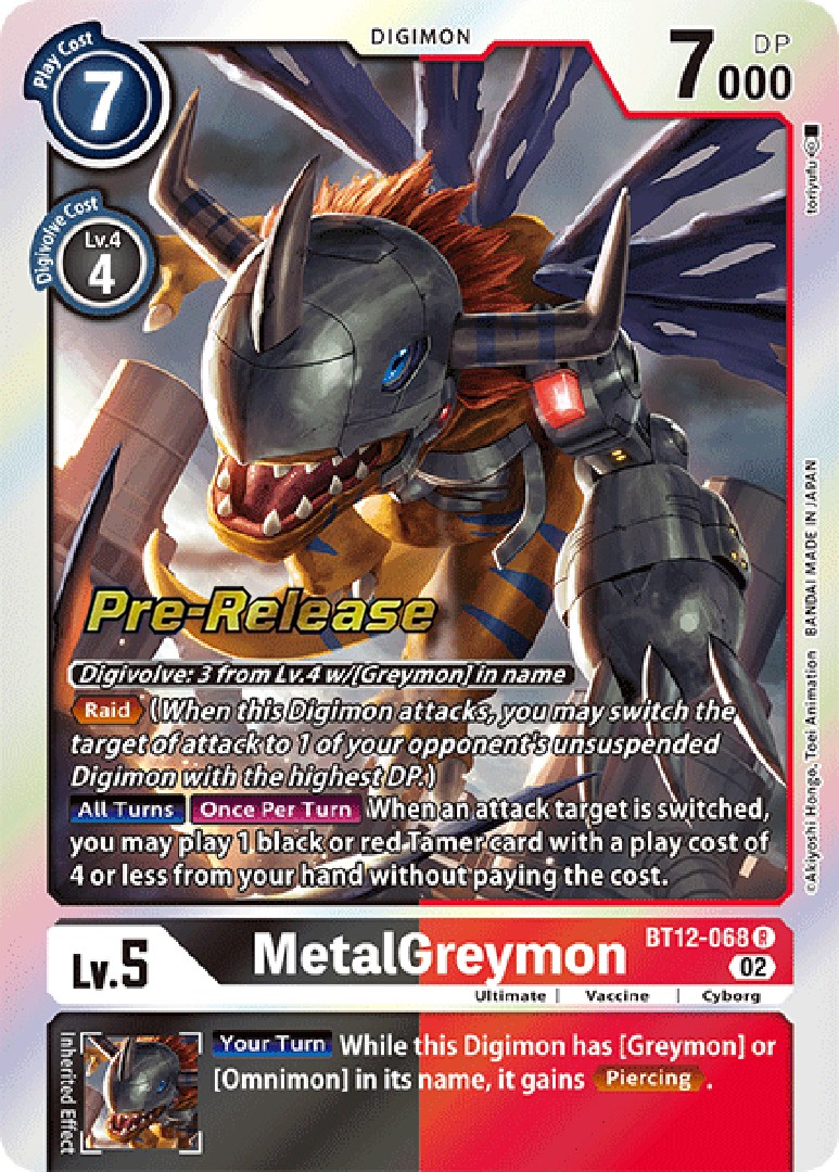 Metalgreymon Across Time Pre Release Cards Digimon Card Game