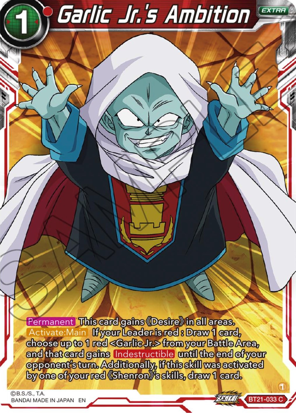 Garlic Jr.'s Ambition Wild Resurgence Dragon Ball Super Masters