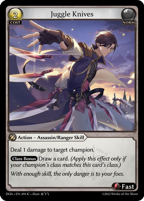 Juggle Knives Dawn of Ashes 1st Edition Grand Archive TCG