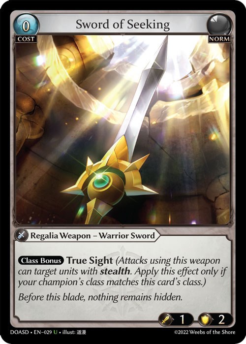 Sword of Seeking - Dawn of Ashes Starter Decks - Grand Archive TCG