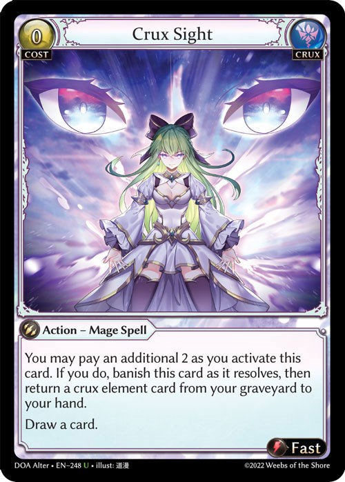 Crux Sight - Dawn of Ashes Alter Edition - Grand Archive TCG